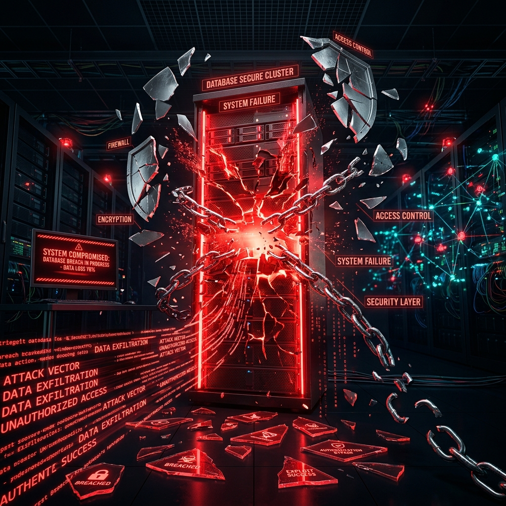 Failed monolithic database server stack with broken lock chains